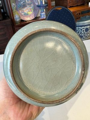 A Chinese Longquan celadon bottle vase, Song/Ming — photo 12
