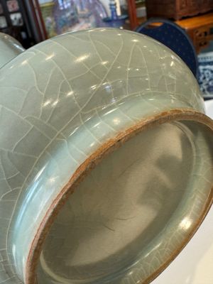 A Chinese Longquan celadon bottle vase, Song/Ming — photo 14