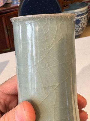A Chinese Longquan celadon bottle vase, Song/Ming — photo 8