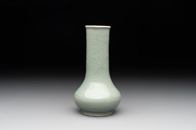 A Chinese Longquan celadon bottle vase, Song
