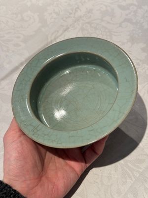 A Chinese Longquan celadon brush washer, Song or later — photo 2