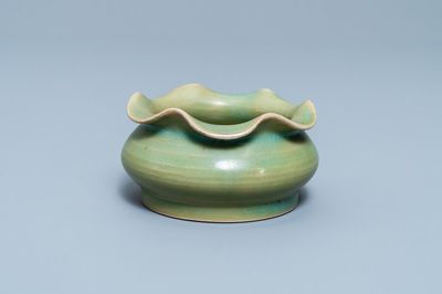 A Chinese Longquan celadon brush washer, Yuan/Ming
