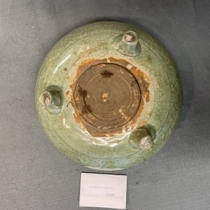 A Chinese Longquan celadon censer with wooden cover and soapstone Buddha finial, Ming — photo 14