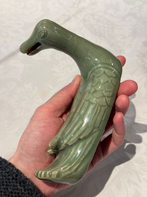 A Chinese Longquan celadon duck-form censer, Ming — photo 7