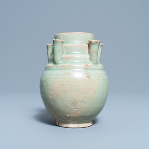 A Chinese Longquan celadon five-spouted urn, Song — photo 2