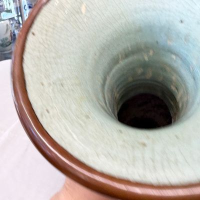 A Chinese Longquan celadon-glazed incised 'Peony' yenyen vase — photo 20