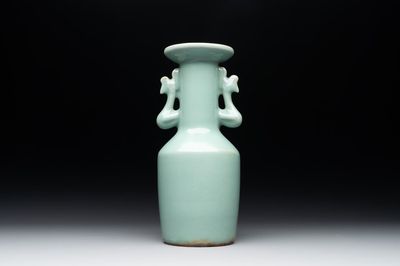 A Chinese Longquan celadon 'kinuta' vase, Song/Yuan