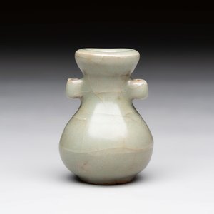 A Chinese Longquan celadon miniature 'Touhu' vase, Yuan/Ming — photo 1