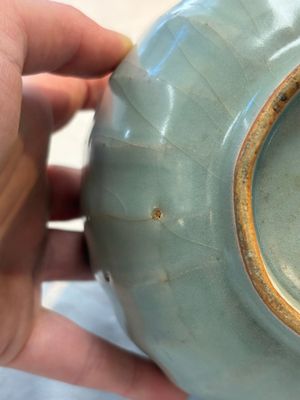 A Chinese Longquan celadon quintuple-tube vase, Yuan — photo 11