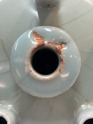 A Chinese Longquan celadon quintuple-tube vase, Yuan — photo 8