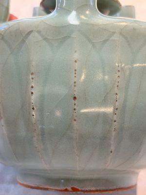 A Chinese Longquan celadon quintuple-tube vase, Yuan — photo 9