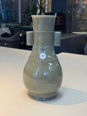A Chinese Longquan celadon 'touhu' vase, Song/Yuan — photo 1