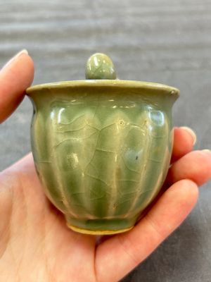 A Chinese Longquan celadon 'Trick Cup', Ming or later — photo 3