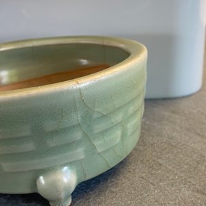 A Chinese Longquan celadon tripod censer with trigrams, Ming — photo 14