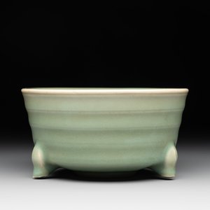 A Chinese Longquan celadon tripod 'trigrams' censer, Song — photo 1