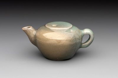 A Chinese Longquan celadon water dropper, Song