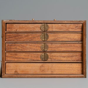 A Chinese mahjong casket with bone tiles, Republic — photo 4