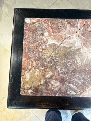 A Chinese marble-topped hongmu console table, 19/20th C. — photo 11