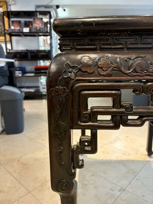 A Chinese marble-topped hongmu console table, 19/20th C. — photo 29
