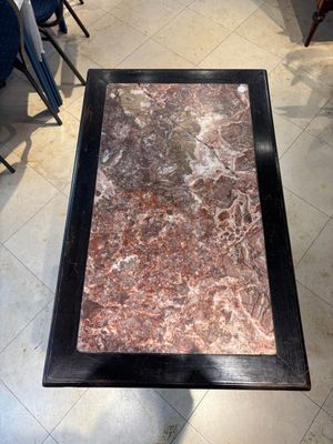 A Chinese marble-topped hongmu console table, 19/20th C. — photo 5