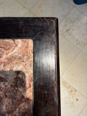 A Chinese marble-topped hongmu console table, 19/20th C. — photo 8