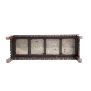 A Chinese marble-topped hongmu rectangular low table — 照片 7