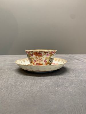 A Chinese Meissen-style export porcelain 'Peter the Great' cup and saucer, Qianlong — photo 4