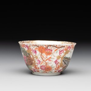 A Chinese Meissen-style export porcelain 'Peter the Great' cup and saucer, Qianlong — photo 5