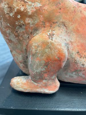 A Chinese Mingqi terracotta amphibian-shaped grave guardian with human head, Western Han — photo 7