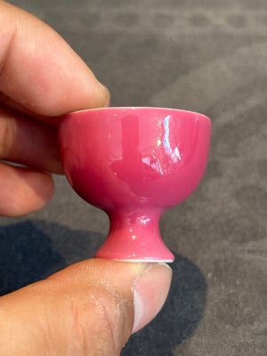 A Chinese miniature ruby-pink-glazed stem cup, Yongzheng mark, Republic — photo 3
