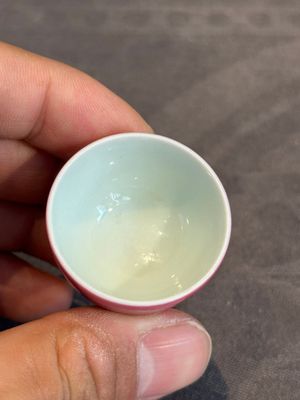 A Chinese miniature ruby-pink-glazed stem cup, Yongzheng mark, Republic — photo 5