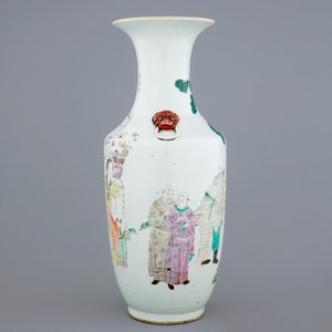 A Chinese mixed qianjiang cai and famille rose vase, 19/20th C. — 照片 2