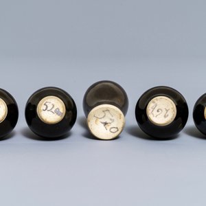 A Chinese monochrome black five-piece miniature garniture, Kangxi — photo 6