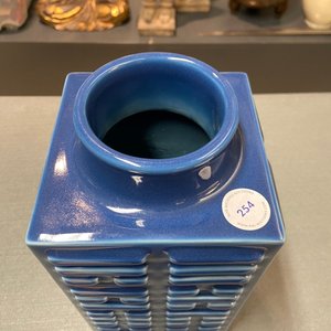 A Chinese monochrome blue 'cong' vase with trigrams, Guangxu mark, Republic — photo 12