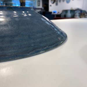 A Chinese monochrome blue Swatow dish with incised carp design, Ming — photo 12