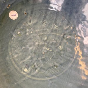 A Chinese monochrome blue Swatow dish with incised carp design, Ming — photo 9