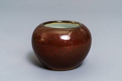 A Chinese monochrome brush washer, Guangxu mark, 19/20th C.
