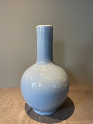 A Chinese monochrome clair-de-lune-glazed bottle vase, Republic — photo 1