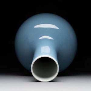 A Chinese monochrome clair-de-lune-glazed bottle vase, Republic — photo 2