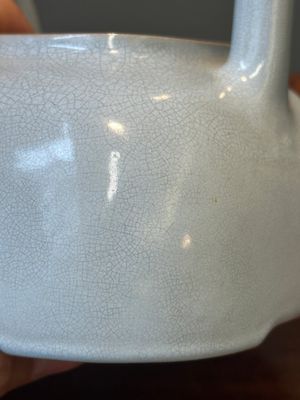 A Chinese monochrome clair-de-lune-glazed Yixing stoneware teapot and cover, Yixing seal mark, Republic — 照片 12