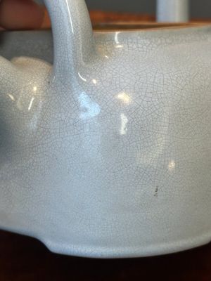 A Chinese monochrome clair-de-lune-glazed Yixing stoneware teapot and cover, Yixing seal mark, Republic — 照片 13