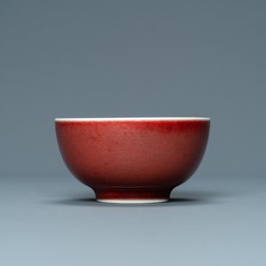 A Chinese monochrome copper-red-glazed wine cup, Yongzheng mark, 19/20th C. — 照片 8