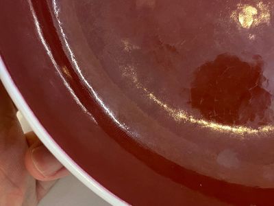 A Chinese monochrome copper-red plate, Guangxu mark and of the period — photo 5