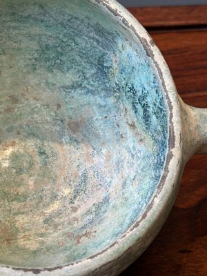 A Chinese monochrome green-glazed pottery scoop, Han — photo 6