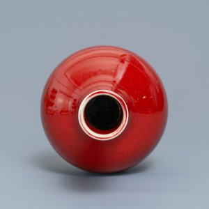 A Chinese monochrome langyao bottle vase, 18/19th C. — 照片 5