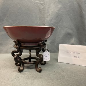 A Chinese monochrome liver-red bowl, 19th C. — photo 9