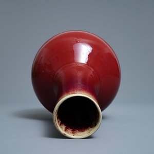 A Chinese monochrome sang-de-boeuf bottle vase, 19th C. — photo 5