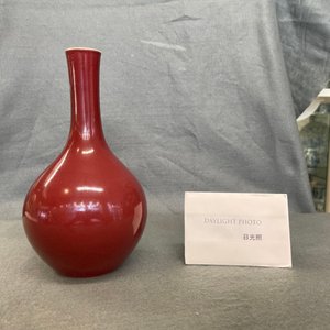 A Chinese monochrome sang de boeuf-glazed bottle vase, Kangxi — photo 7