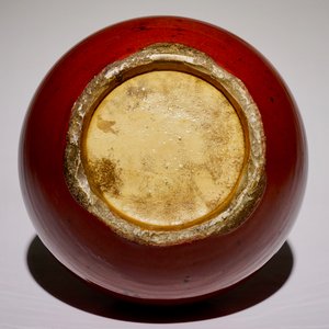 A Chinese monochrome sang-de-boeuf-glazed tianqiu ping bottle vase, 19th C. — 照片 3