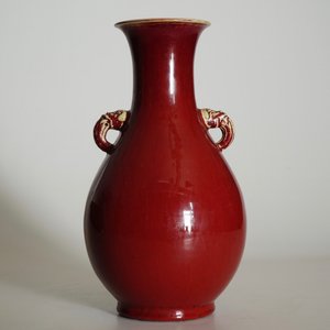 A Chinese monochrome sang-de-boeuf-glazed yuhuchunping vase, 18/19th C. — 照片 9